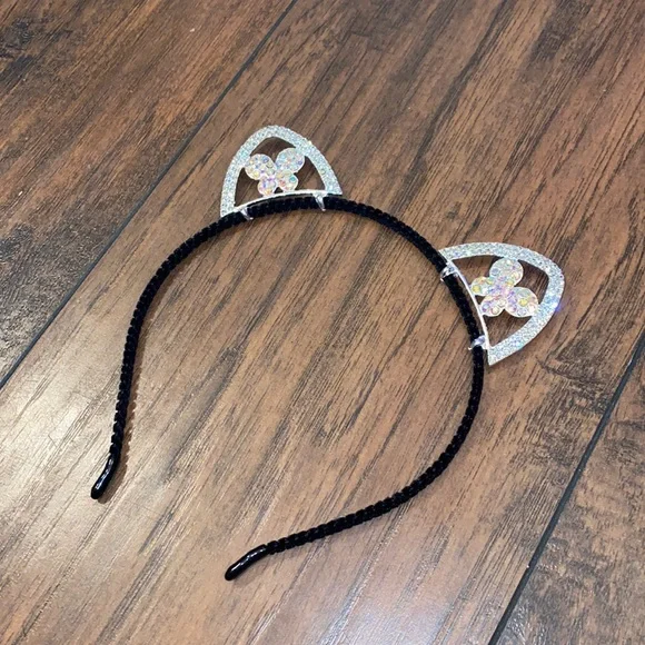 Butterfly Rhinestone Rave Cat Ears - Picture 4 of 5